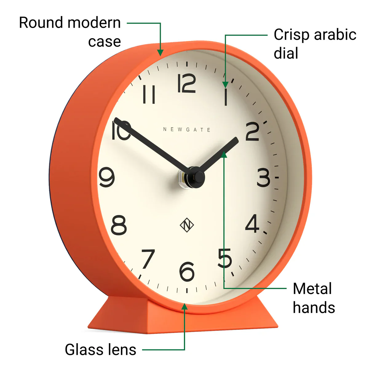 Newgate M Mantel Echo Clock in Orange - Image 5