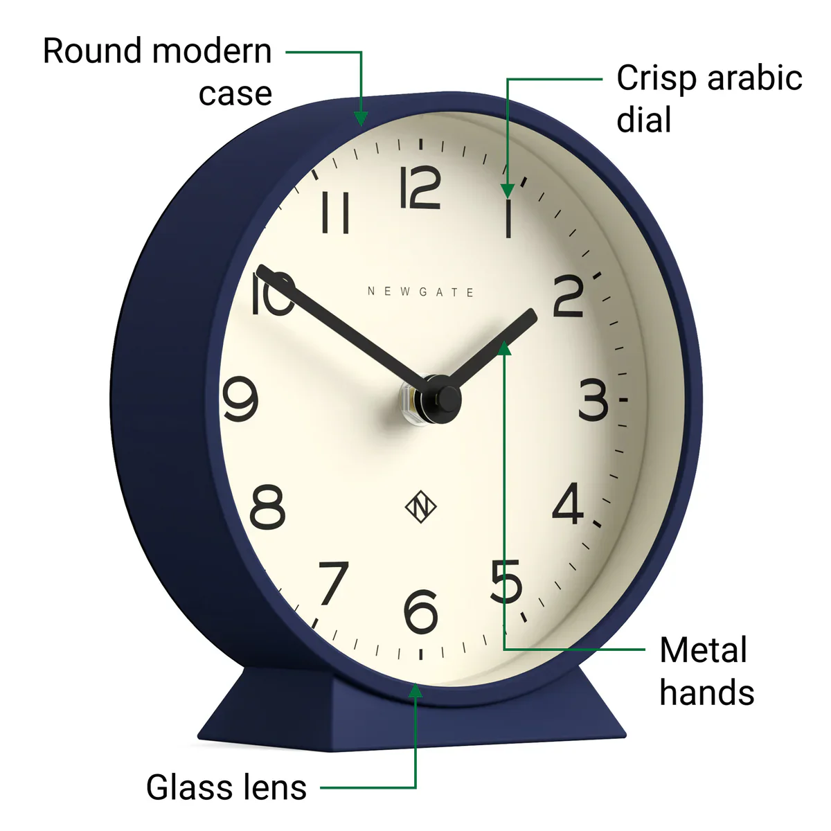 Newgate M Mantel Echo Clock in Midnight Blue - Image 6