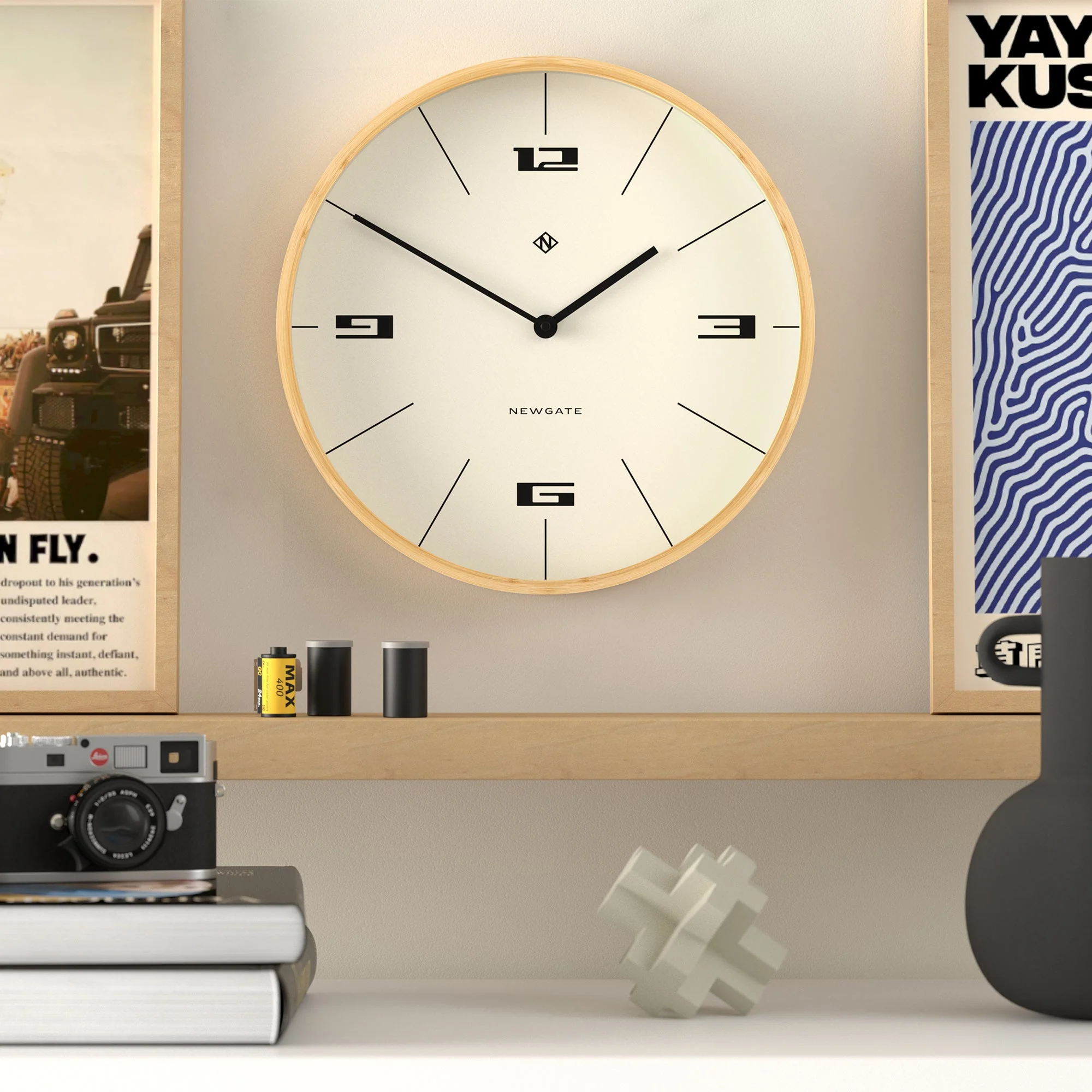 Newgate Mauritius Wall Clock in Bamboo - Image 3