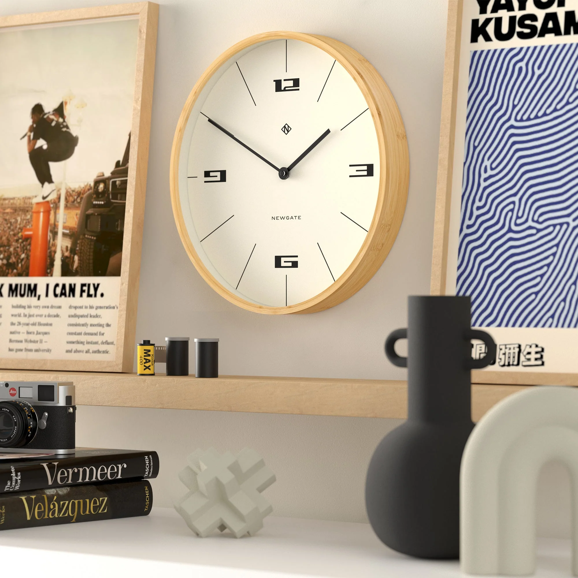 Newgate Mauritius Wall Clock in Bamboo - Image 4