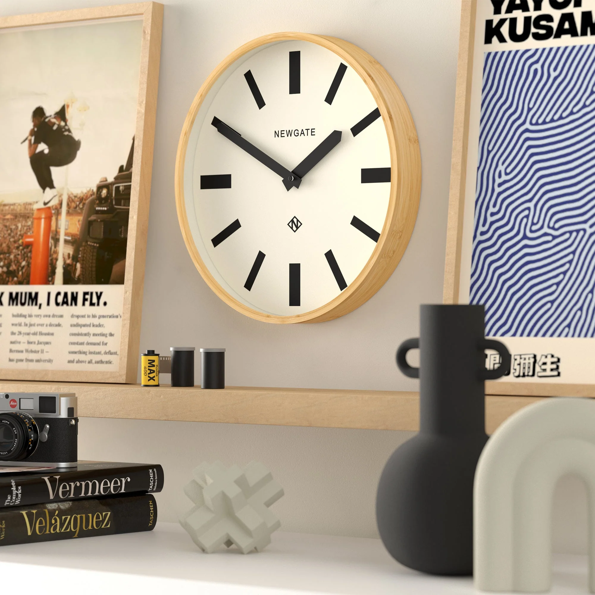 Newgate Mauritius Wall Clock in Bamboo - Image 4