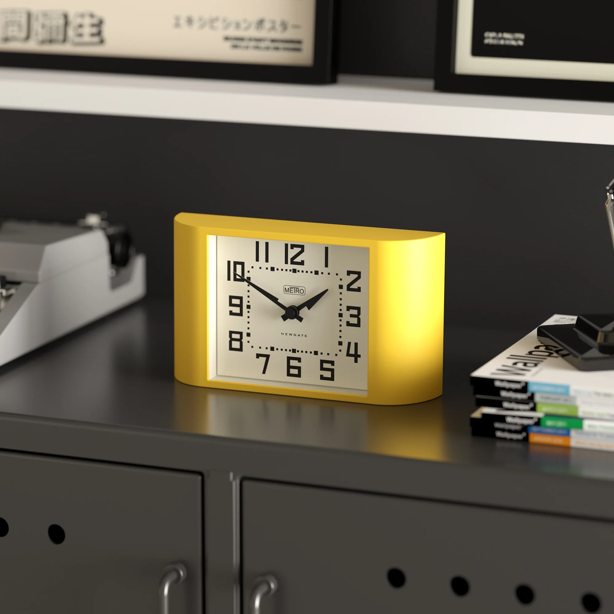 Newgate Mini Metro mantel clock in yellow - Image 4