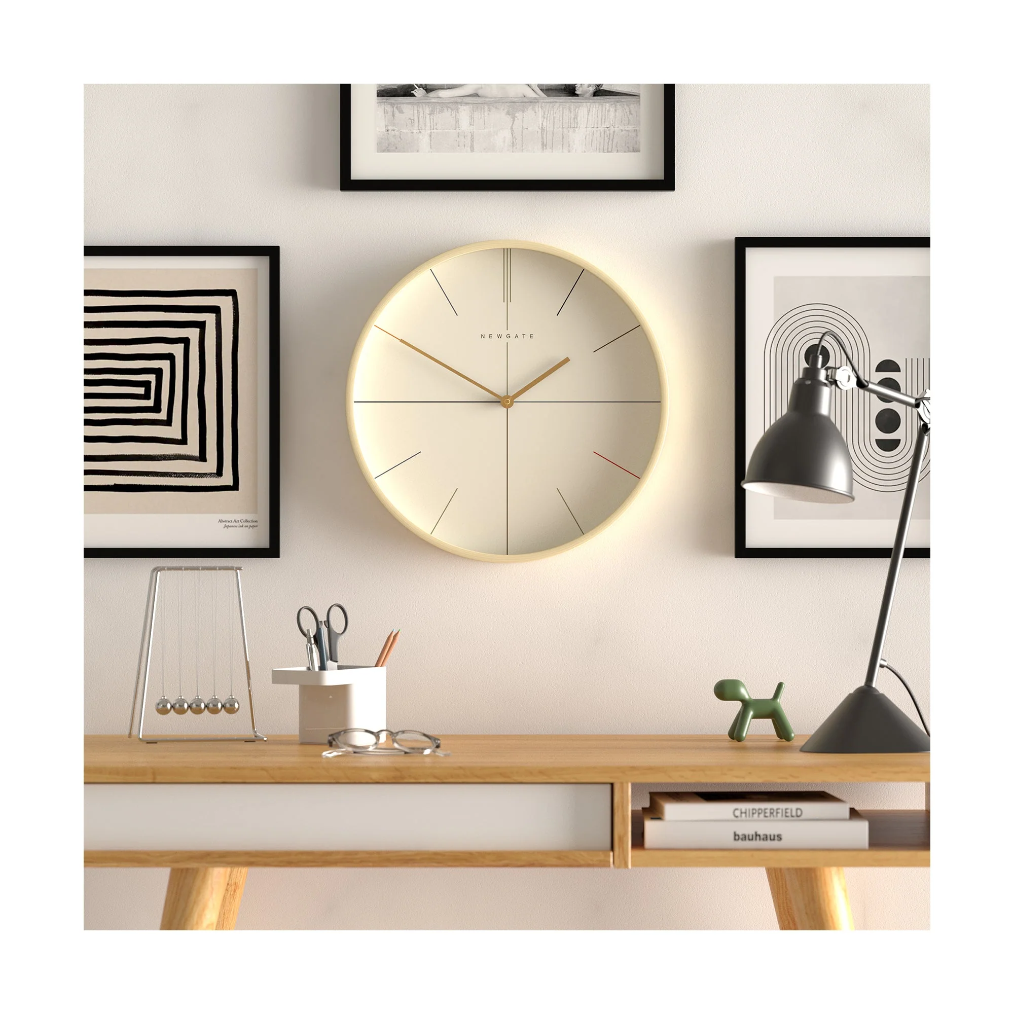 Newgate Mr Clarke Hockey Wall Clock in Pale Plywood - Image 3