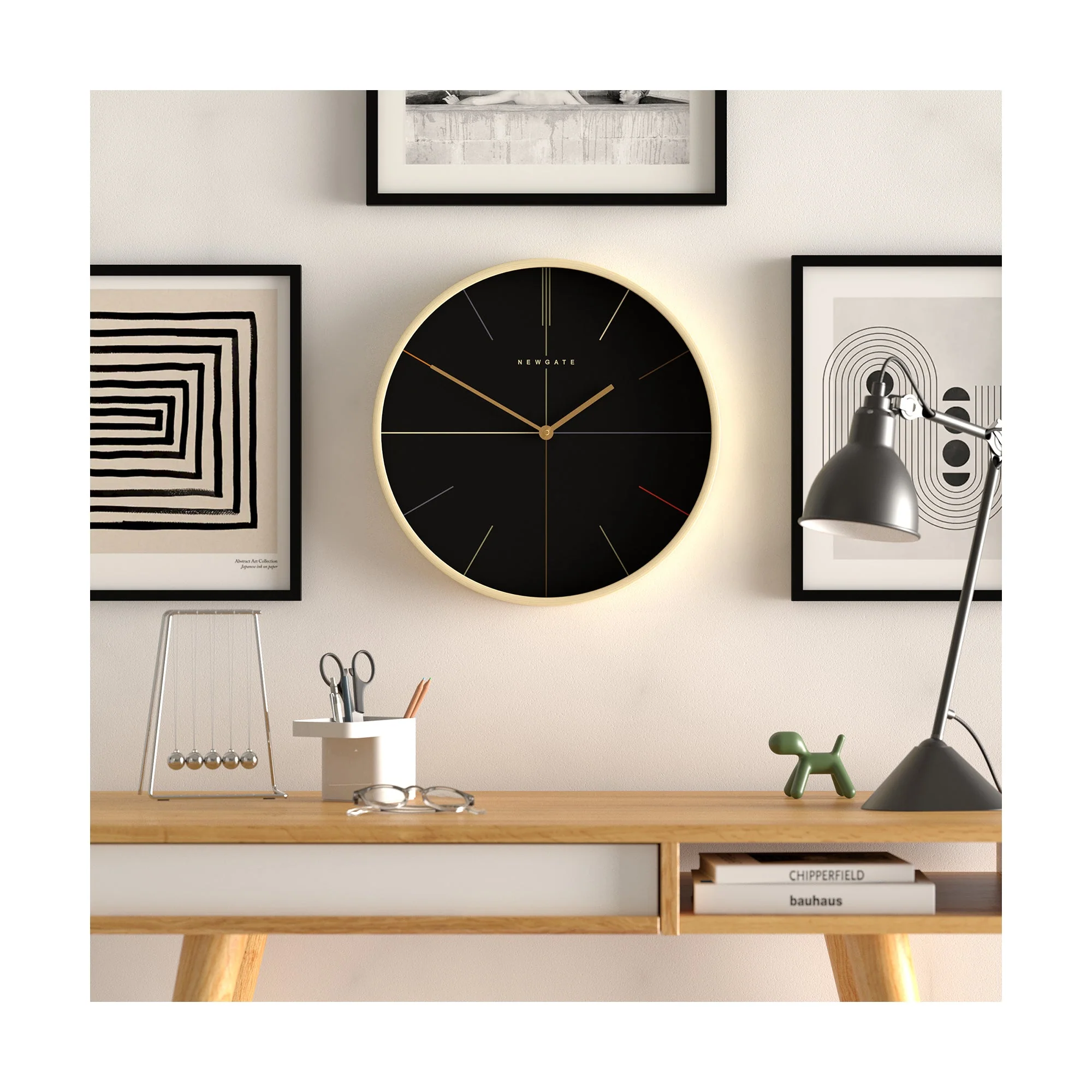 Newgate Mr Clarke Hockey Wall Clock in Pale Plywood - Image 3