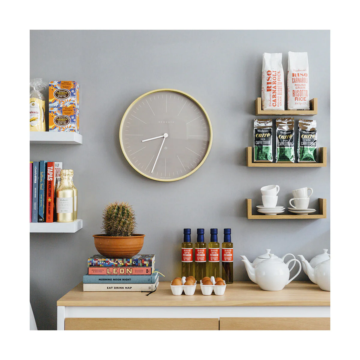 Newgate Mr Clarke Wall Clock in Clay Grey - Image 3