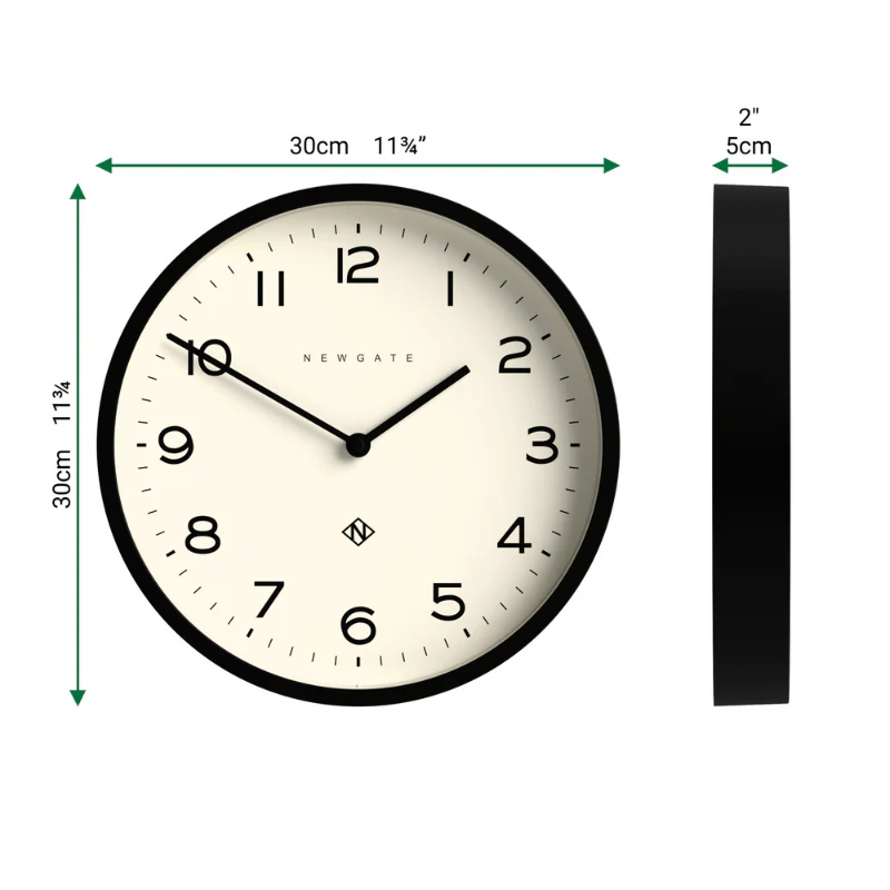 Newgate Number Four Echo Wall Clock in Black - Image 4