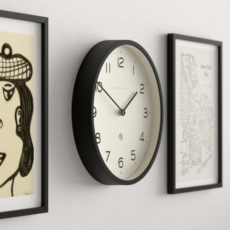 Newgate Number Four Echo Wall Clock in Black - Image 5