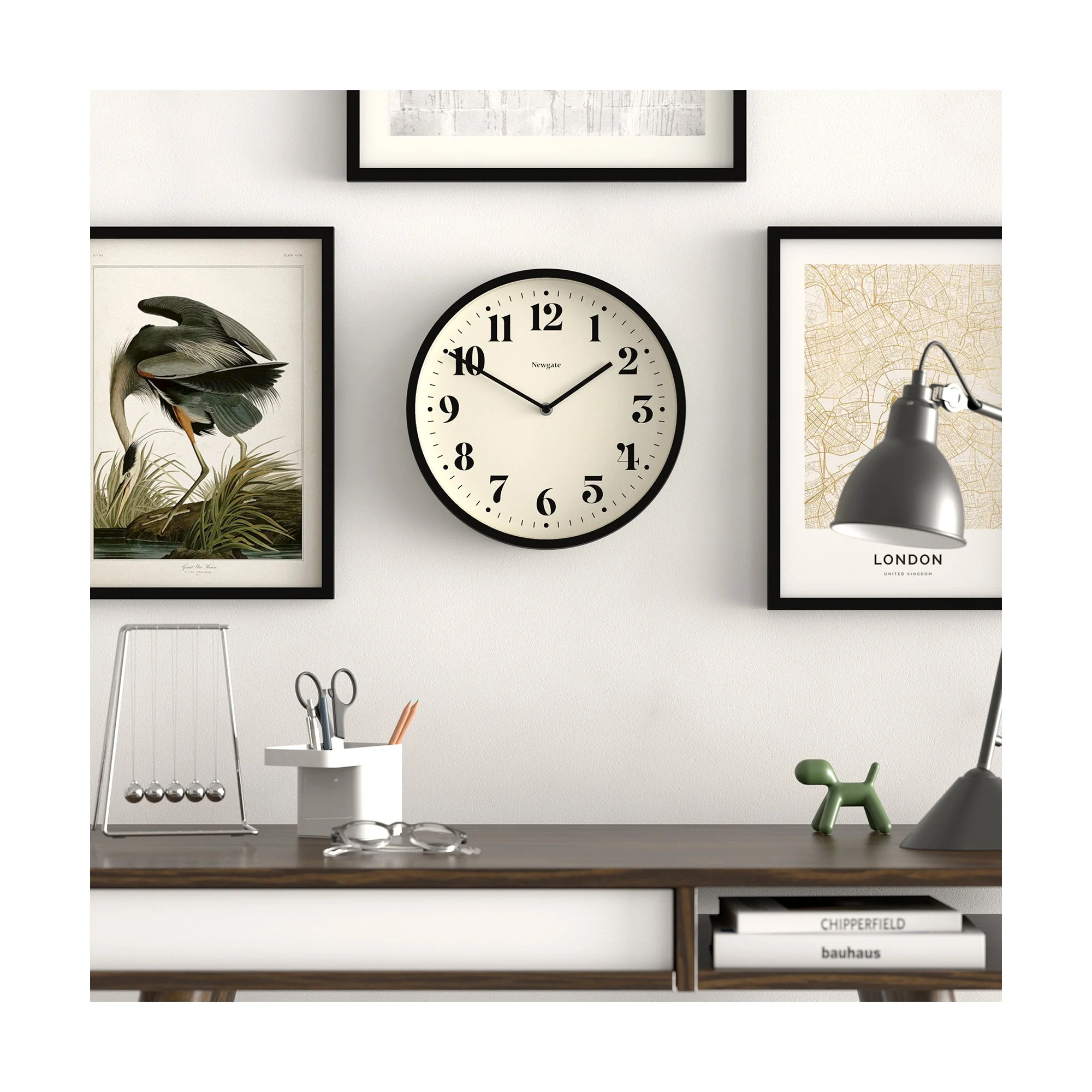 Newgate Number Four Theatre Wall Clock in Black - Image 3