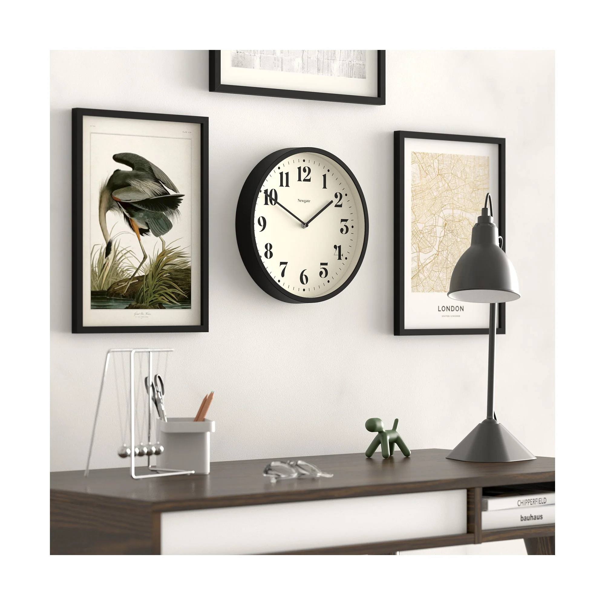 Newgate Number Four Theatre Wall Clock in Black - Image 4