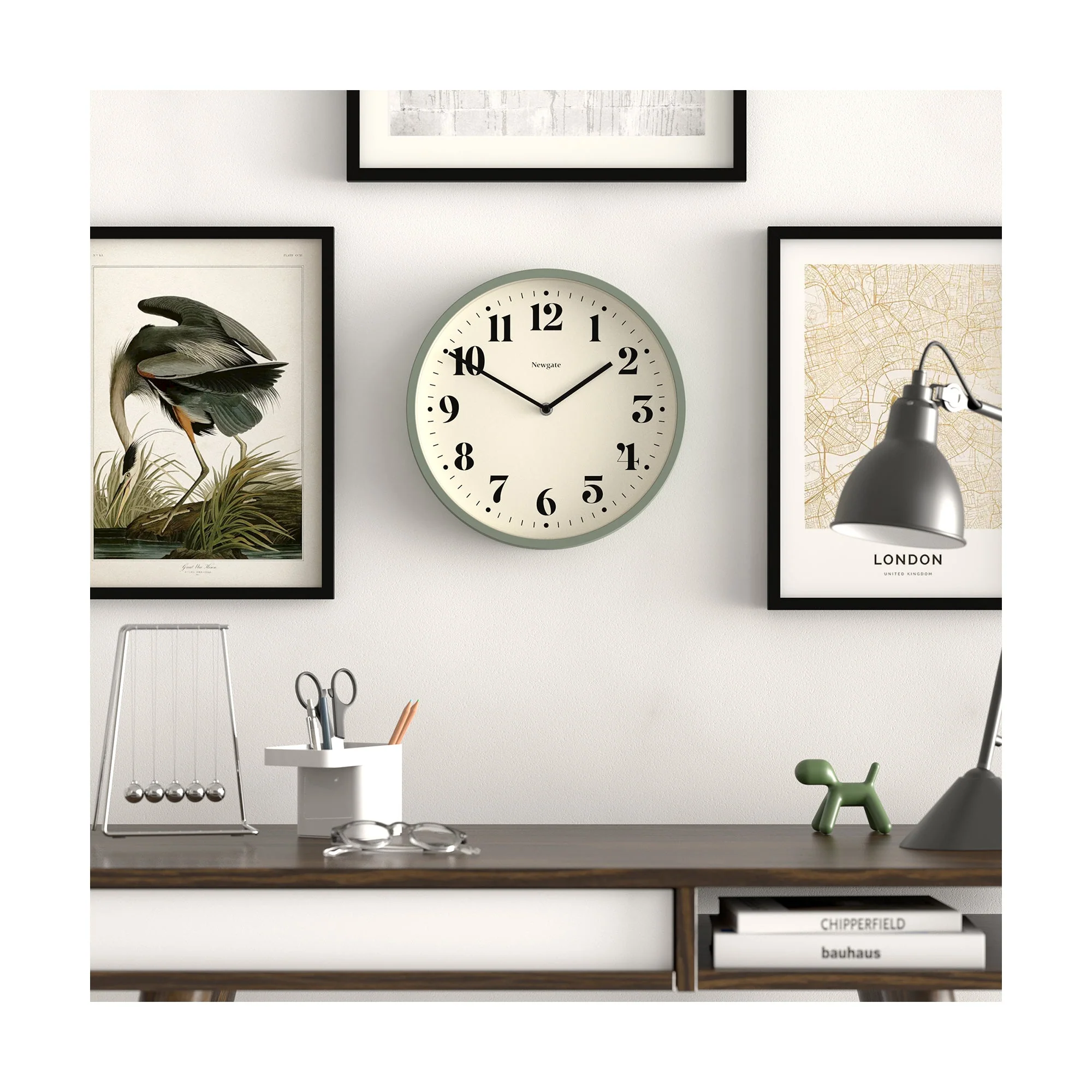 Newgate Number Four Wall Clock in Green - Image 3