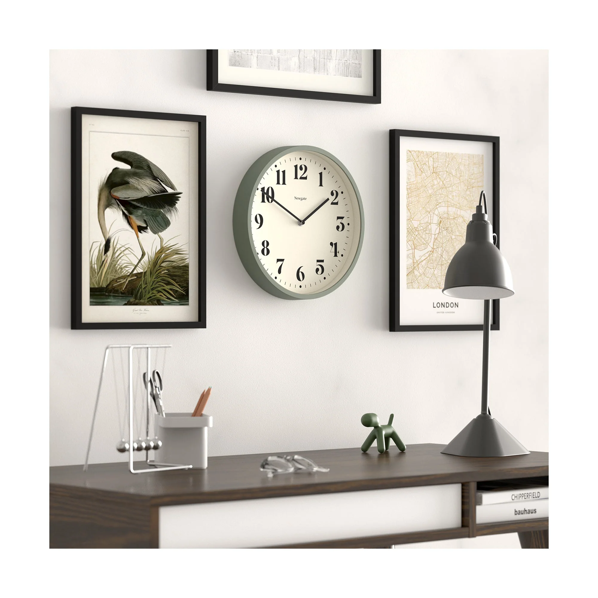Newgate Number Four Wall Clock in Green - Image 4