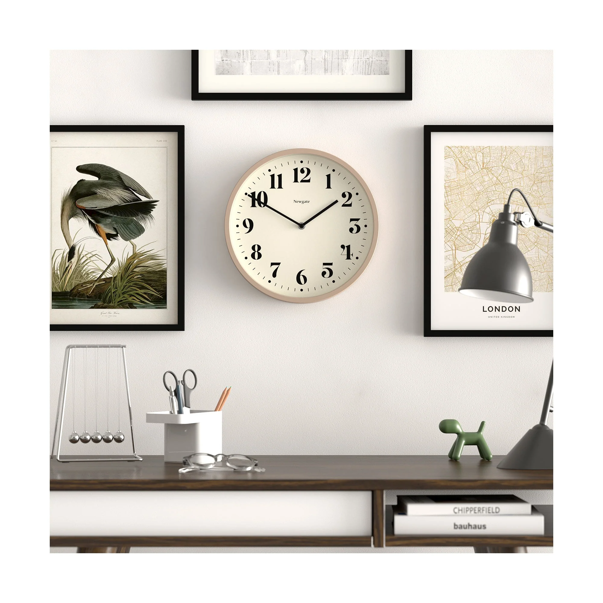 Newgate Number Four Wall Clock in Stone Grey - Image 3