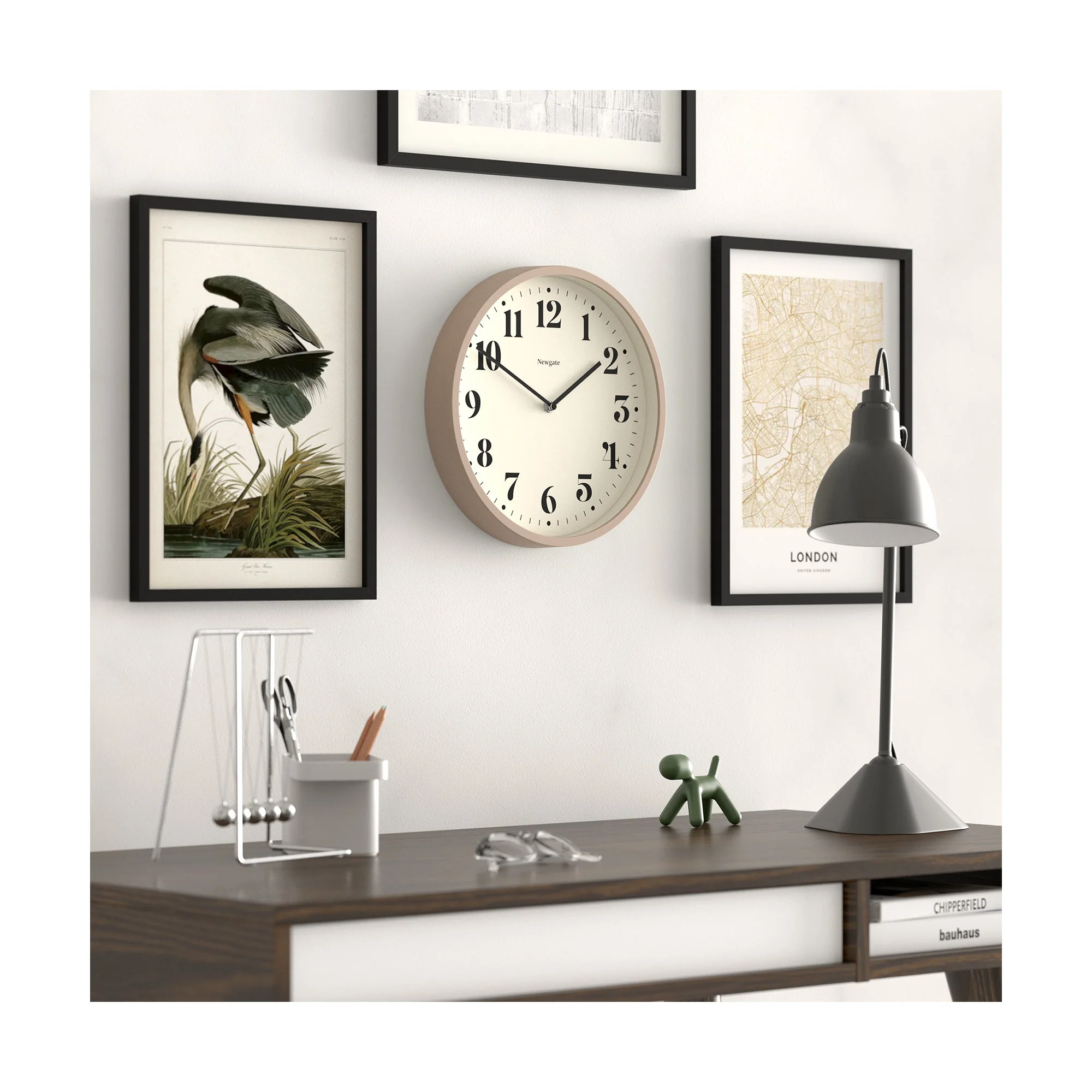 Newgate Number Four Wall Clock in Stone Grey - Image 4