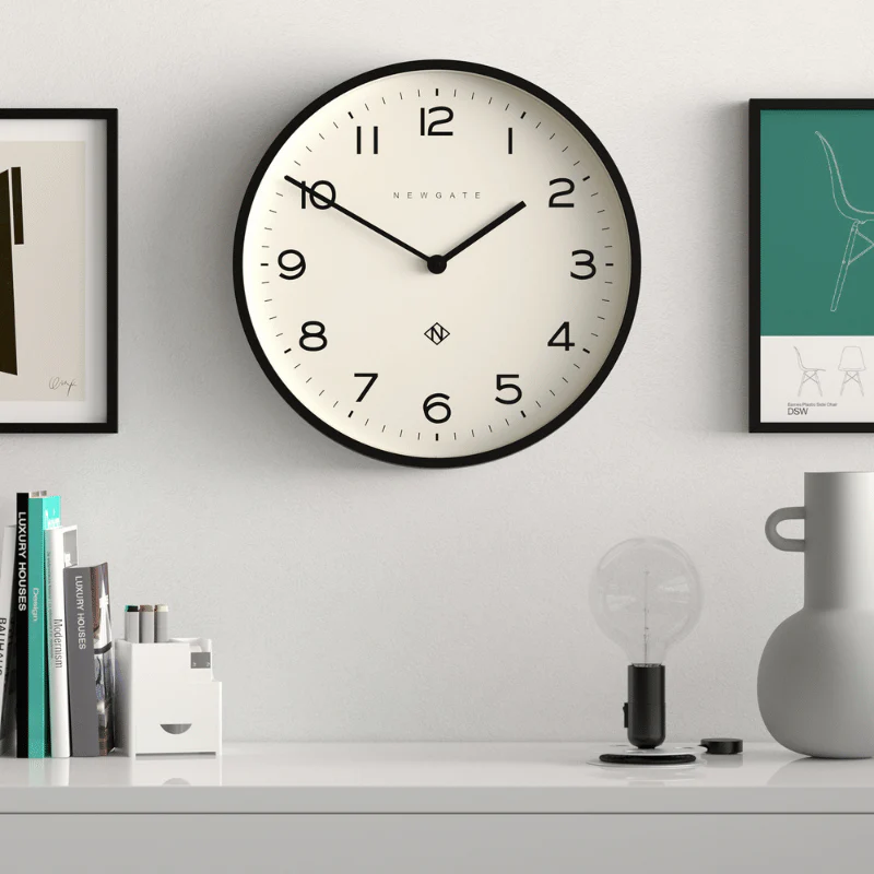 Newgate Number Two Echo Wall Clock in Black - Image 6