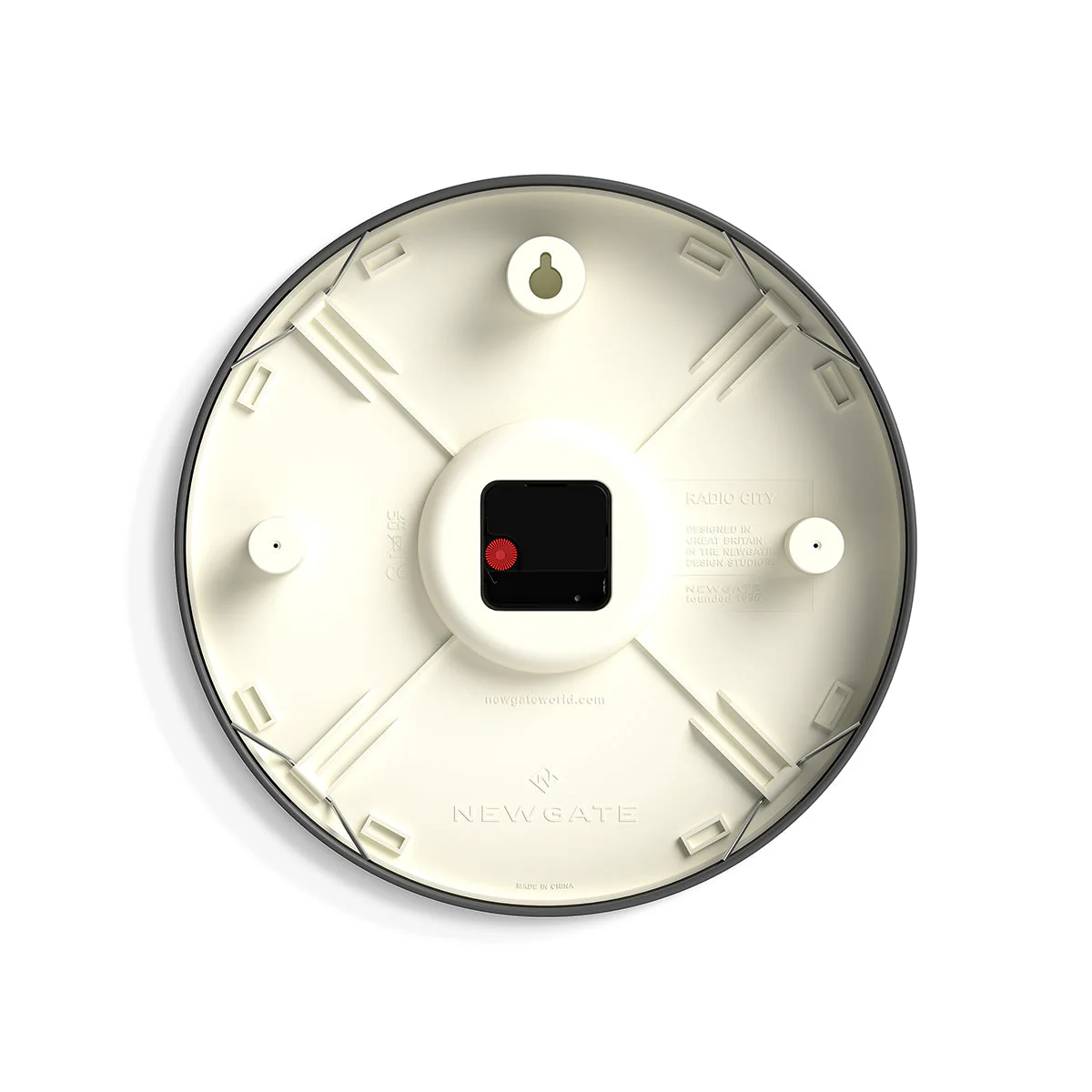 Newgate Radio City Wall Clock in Blizzard Grey - Image 6