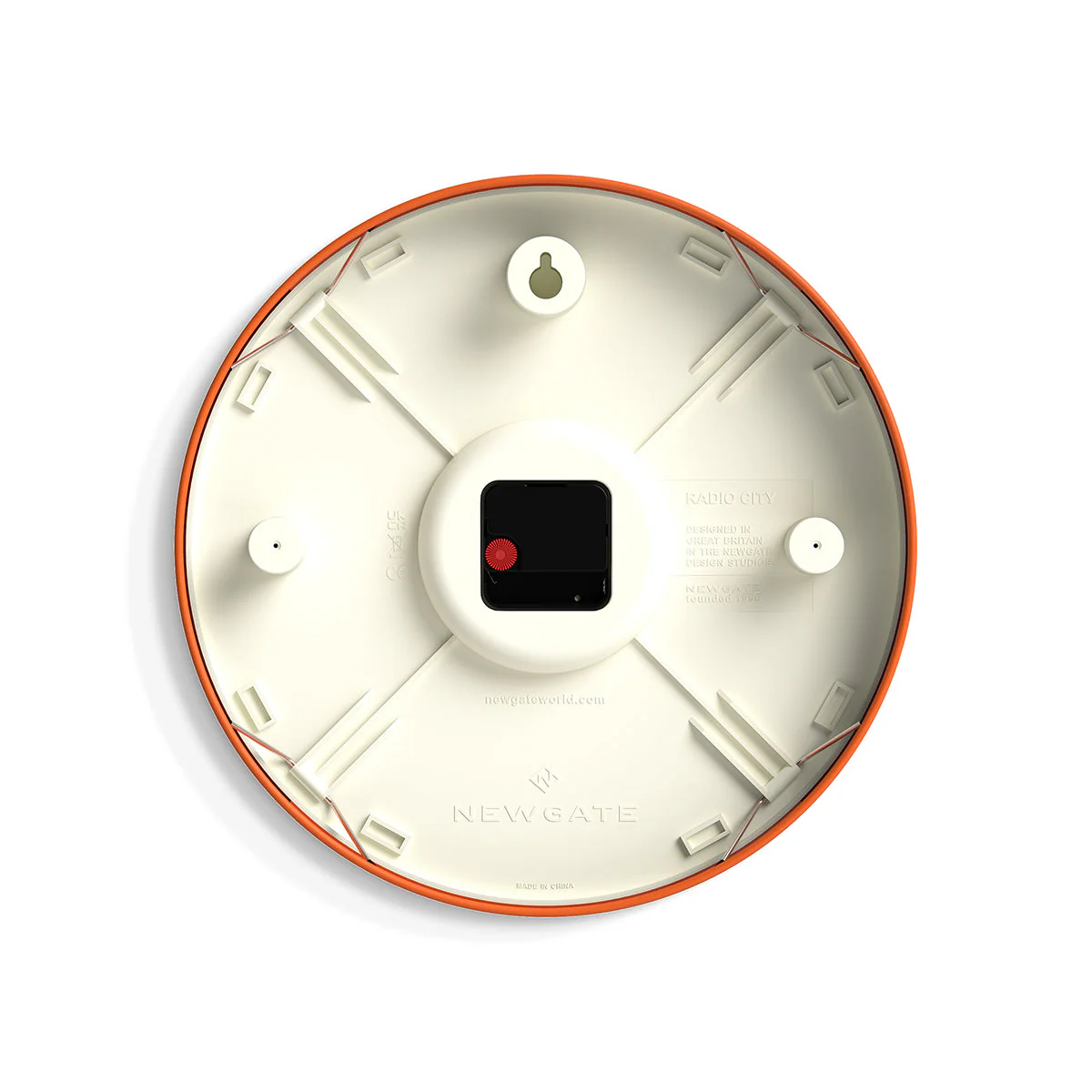 Newgate Radio City Wall Clock in Pumpkin Orange - Image 6