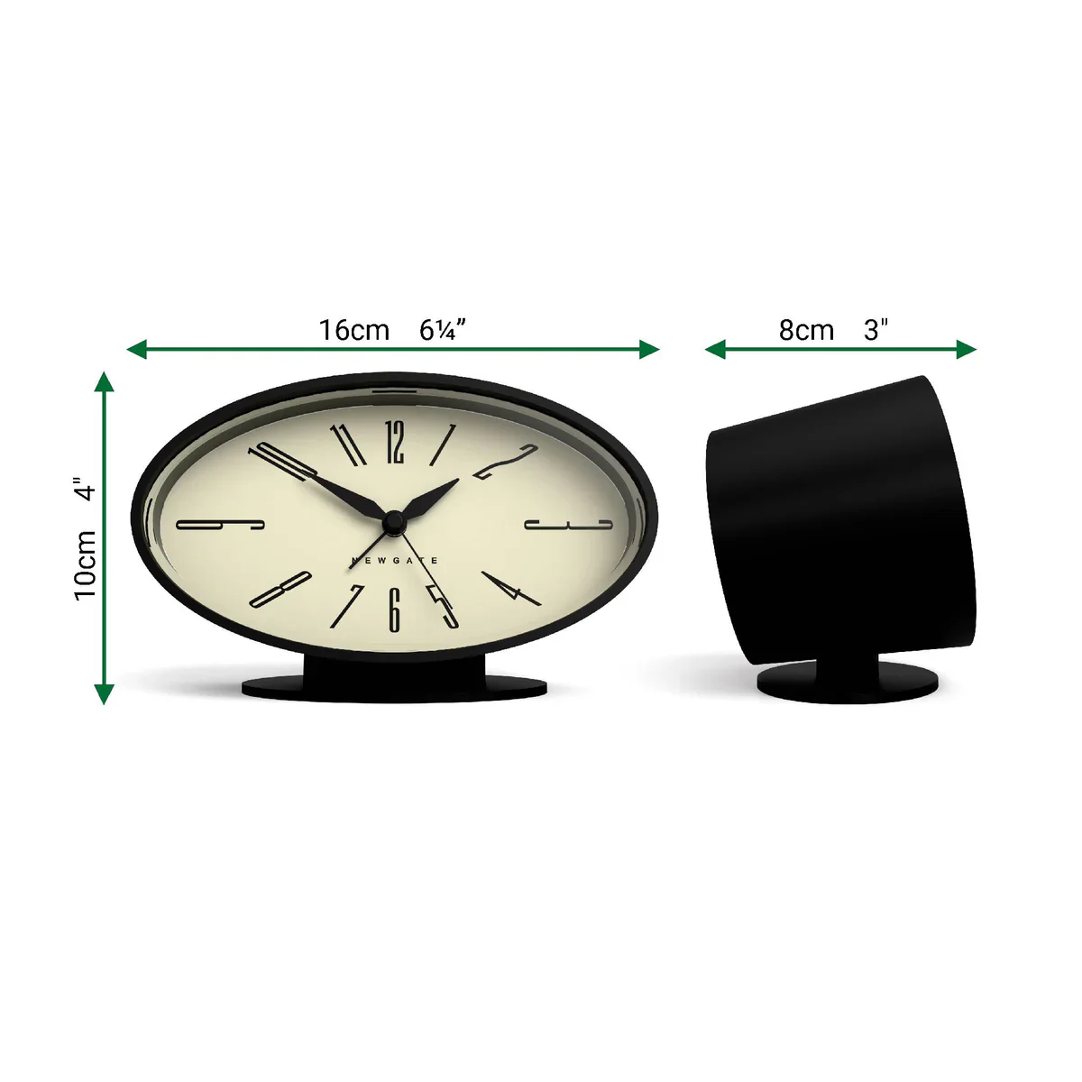 Newgate Ronnie alarm clock in black - Image 5