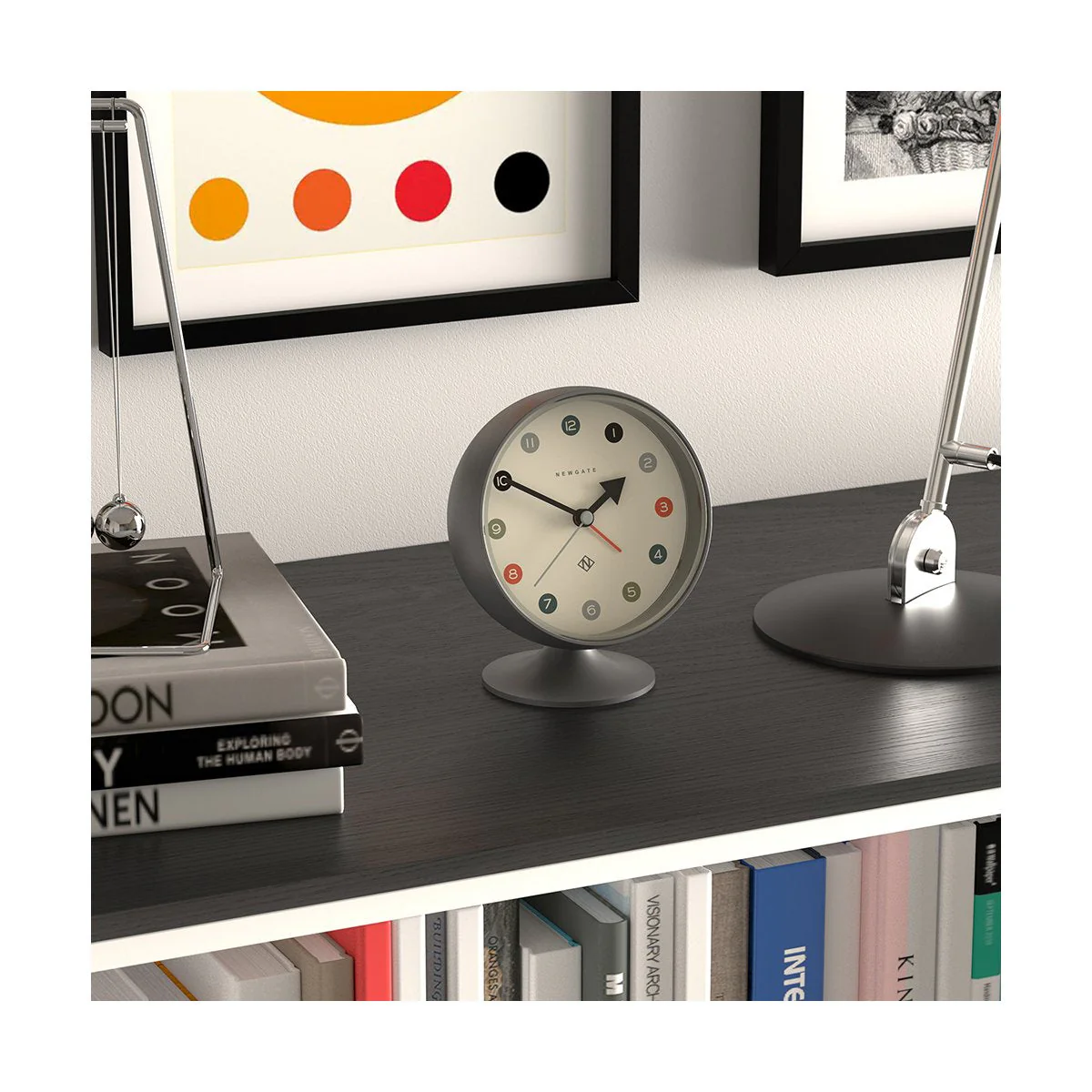 Newgate Spheric Alarm Clock in Grey - Image 3