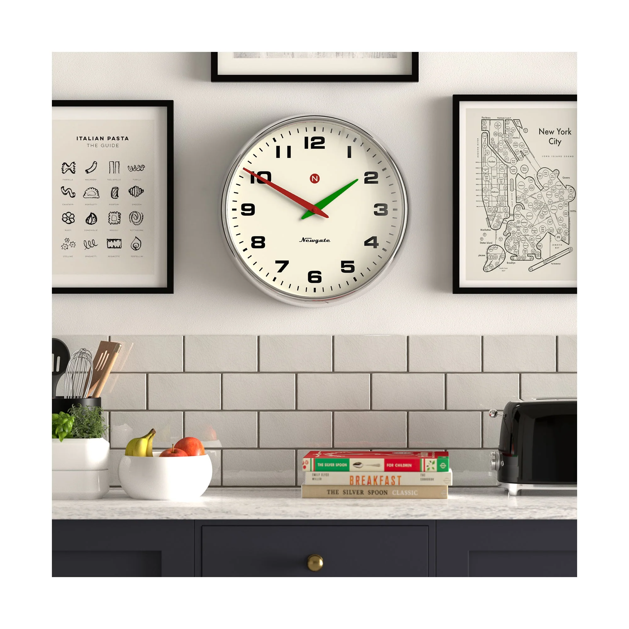 Newgate Superstore Wall Clock in Chrome - Image 3