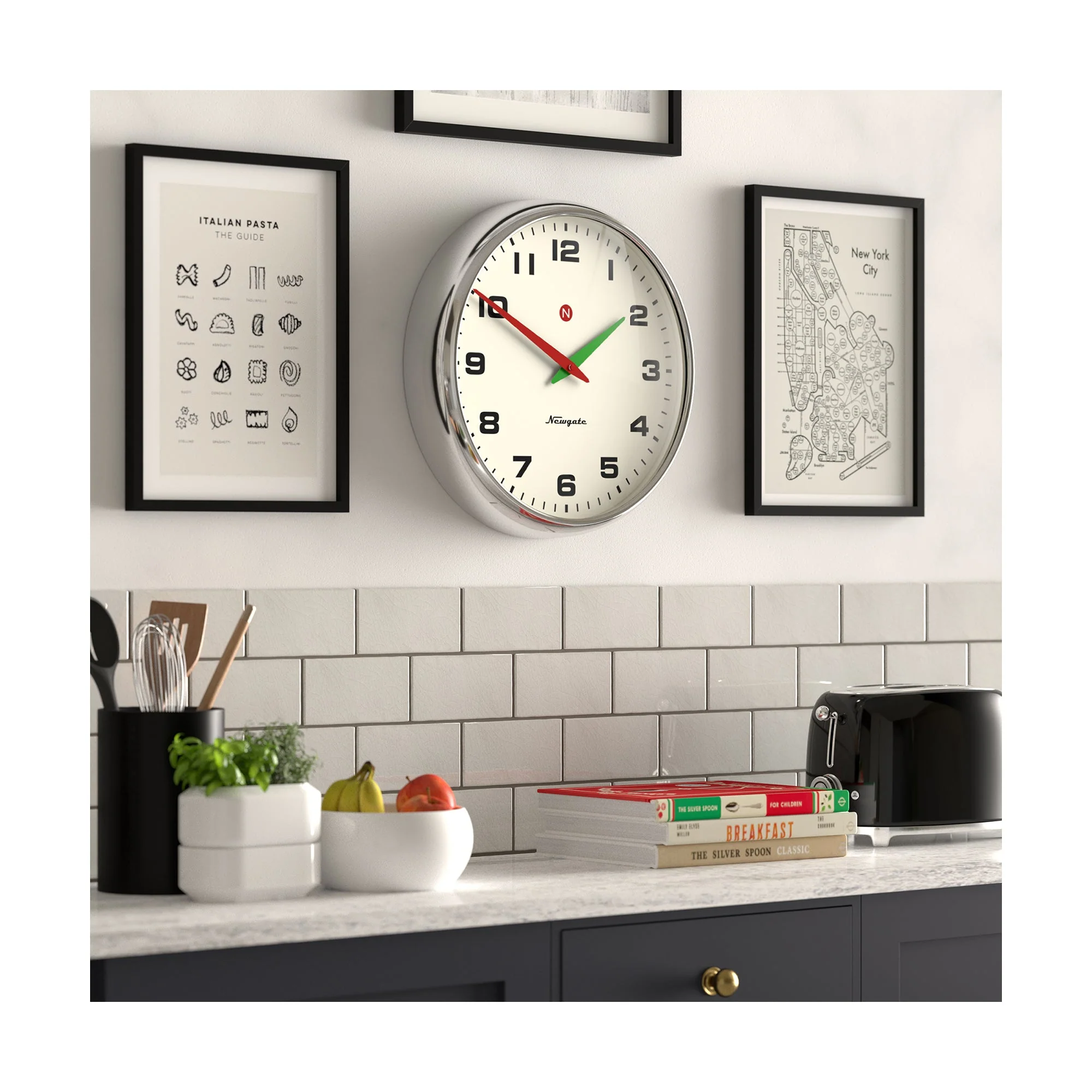 Newgate Superstore Wall Clock in Chrome - Image 4