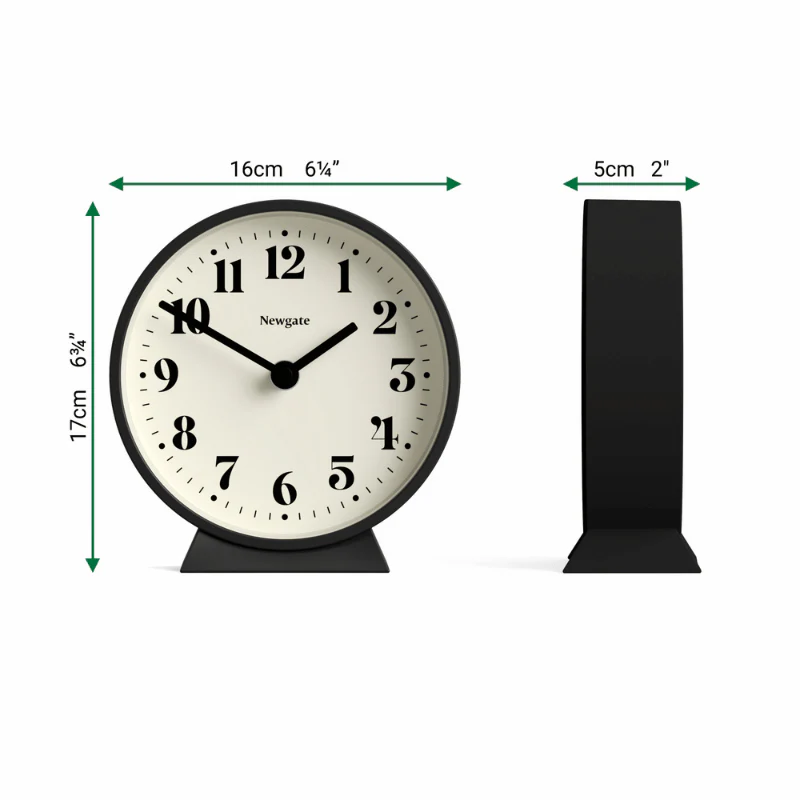 Newgate Theatre Mantel Clock in Black - Image 4