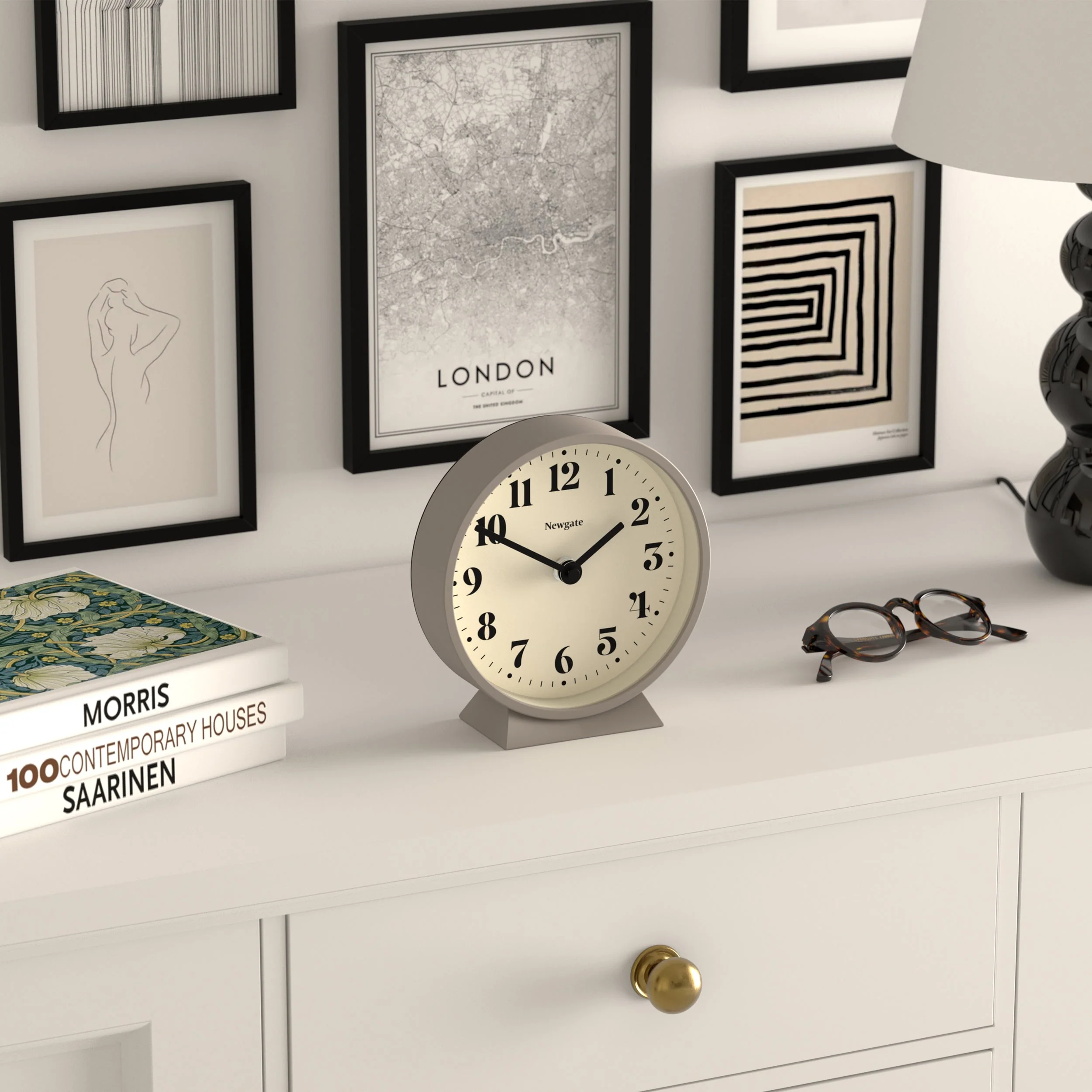 Newgate Theatre Mantel Clock in Stone - Image 4