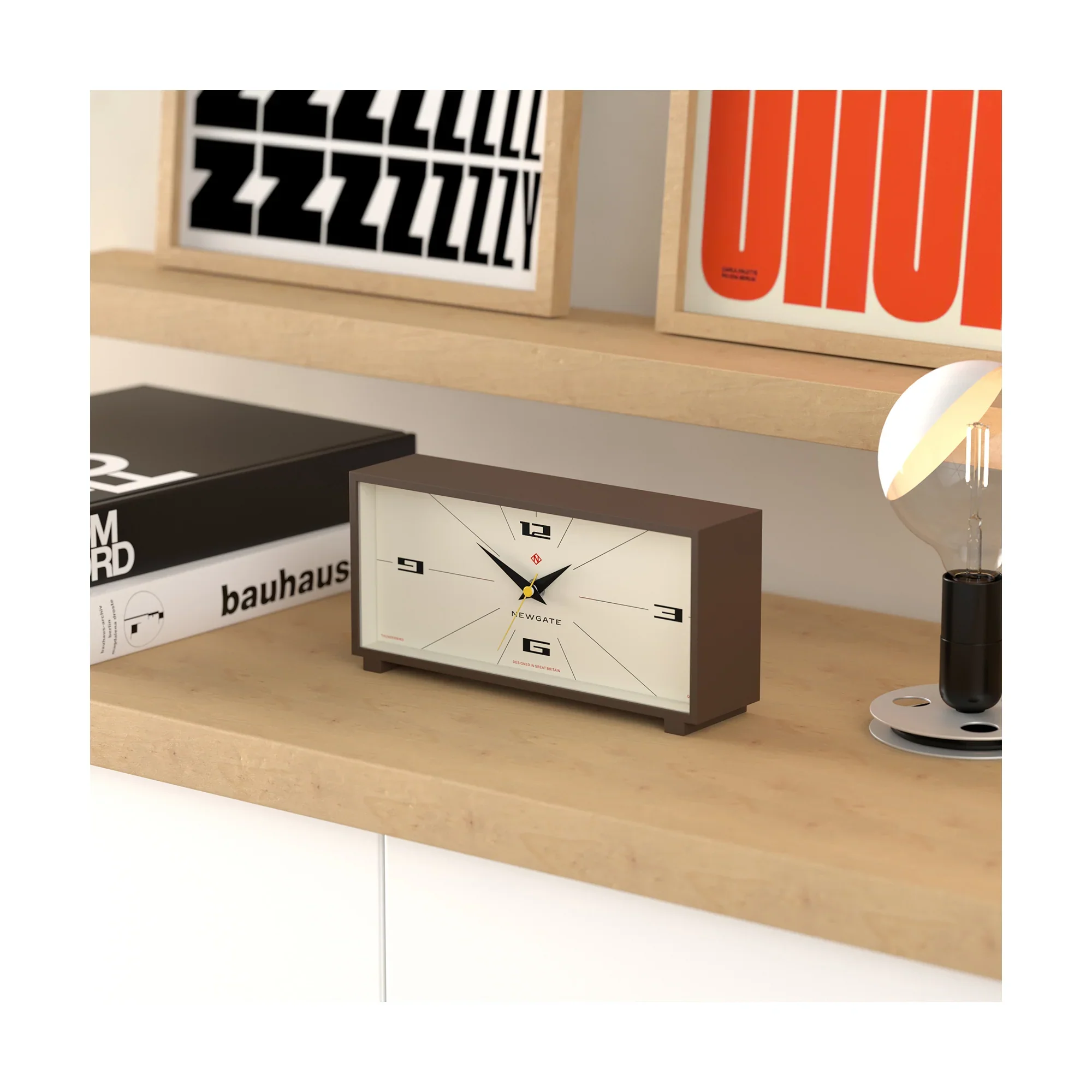 Newgate Thunderbird mantel clock in brown - Image 4