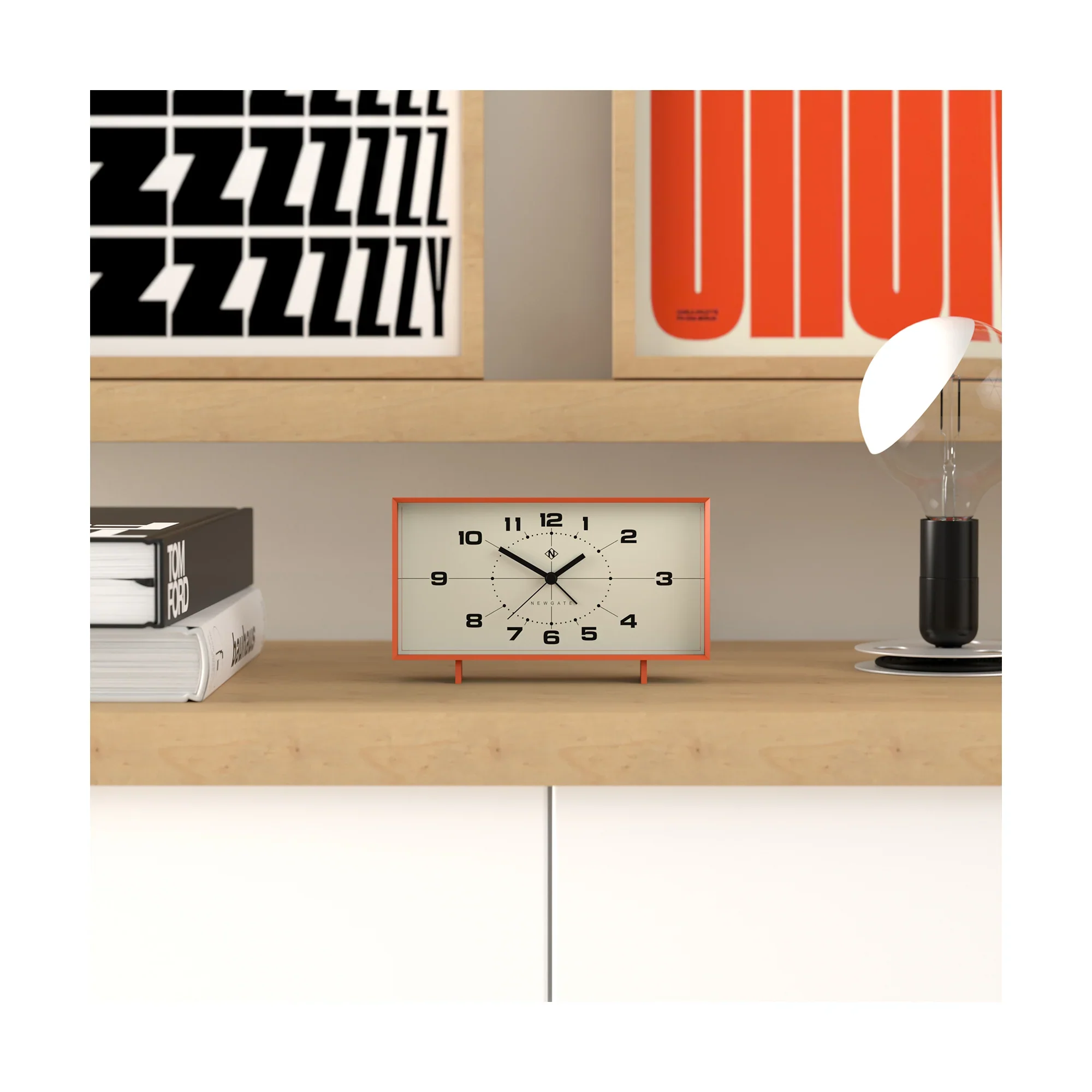 Newgate Wideboy Alarm Clock in Pumpkin Orange - Image 4