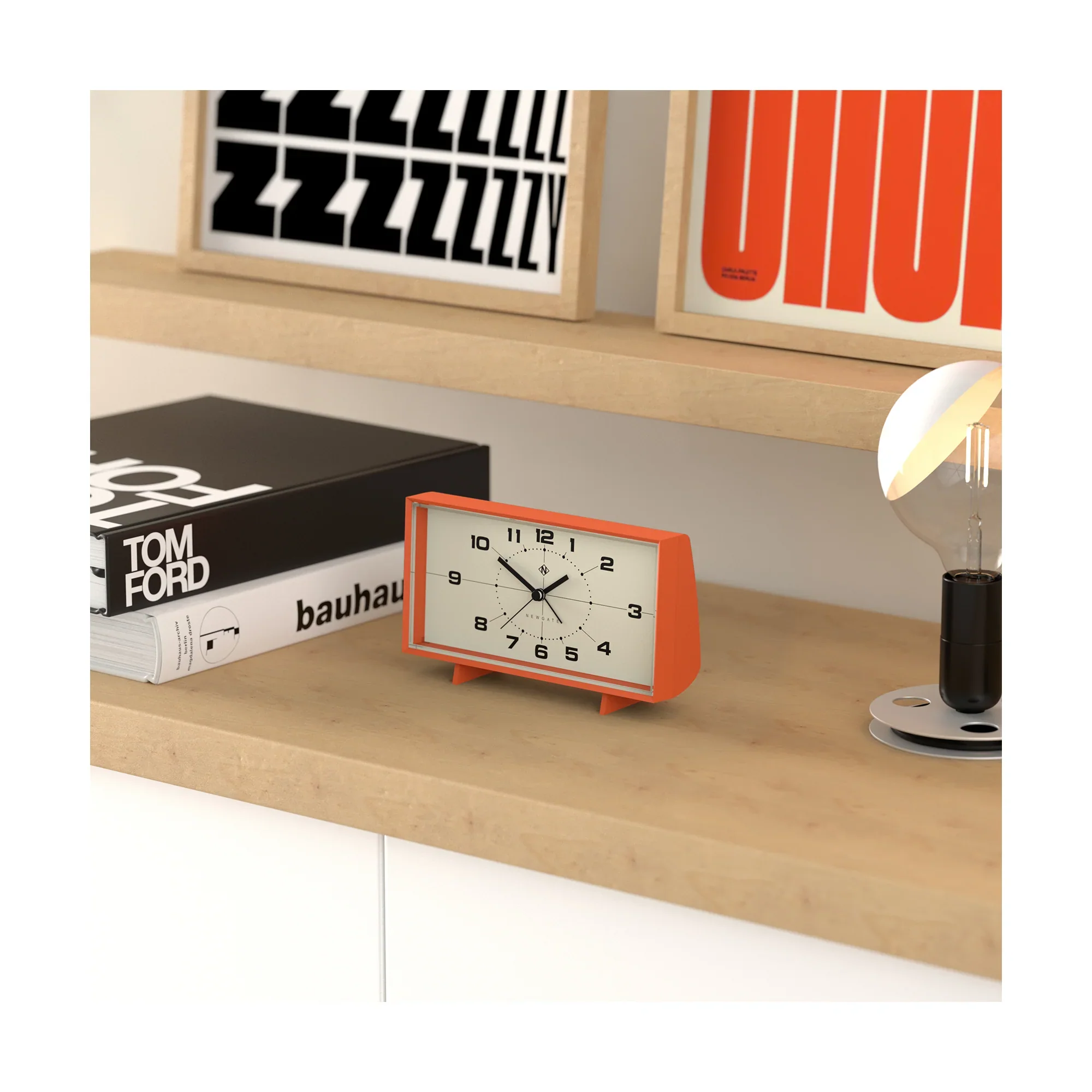 Newgate Wideboy Alarm Clock in Pumpkin Orange - Image 5