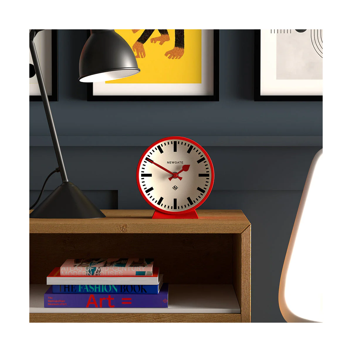Newgate M Mantel Railway Clock in Red - Image 3