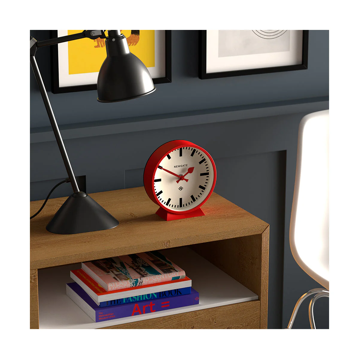 Newgate M Mantel Railway Clock in Red - Image 4