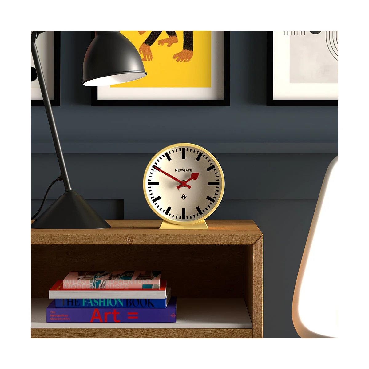 Newgate M Mantel Railway Clock in Yellow - Image 3
