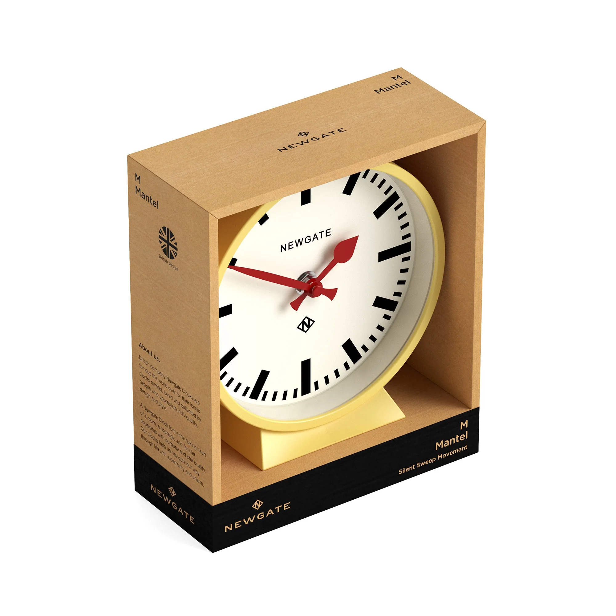 Newgate M Mantel Railway Clock in Yellow - Image 5