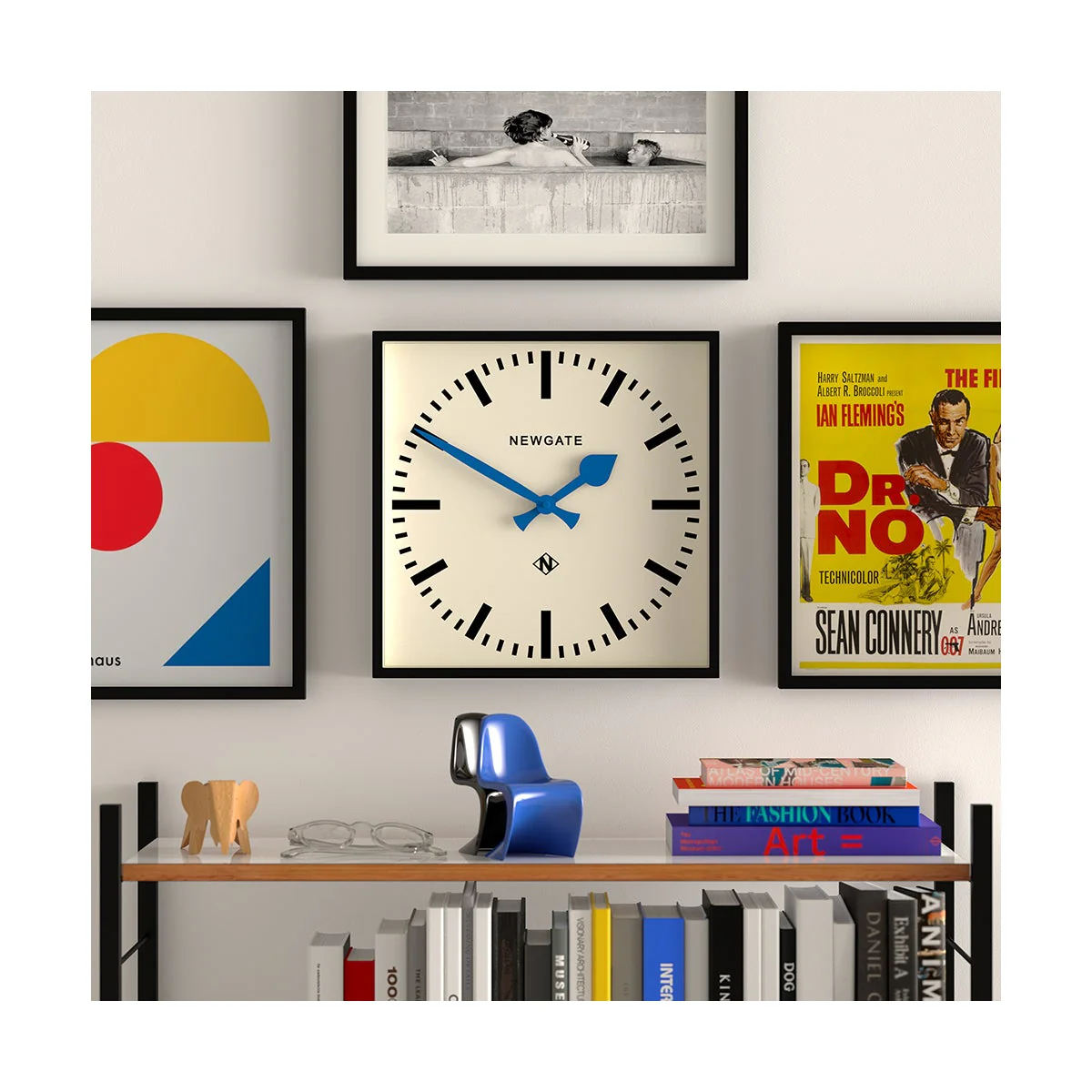 Newgate Number Five Railway Wall Clock in Black - Image 3