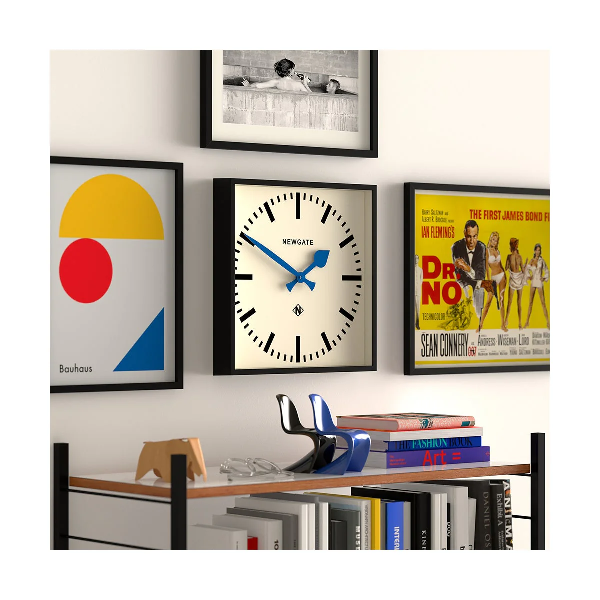 Newgate Number Five Railway Wall Clock in Black - Image 4