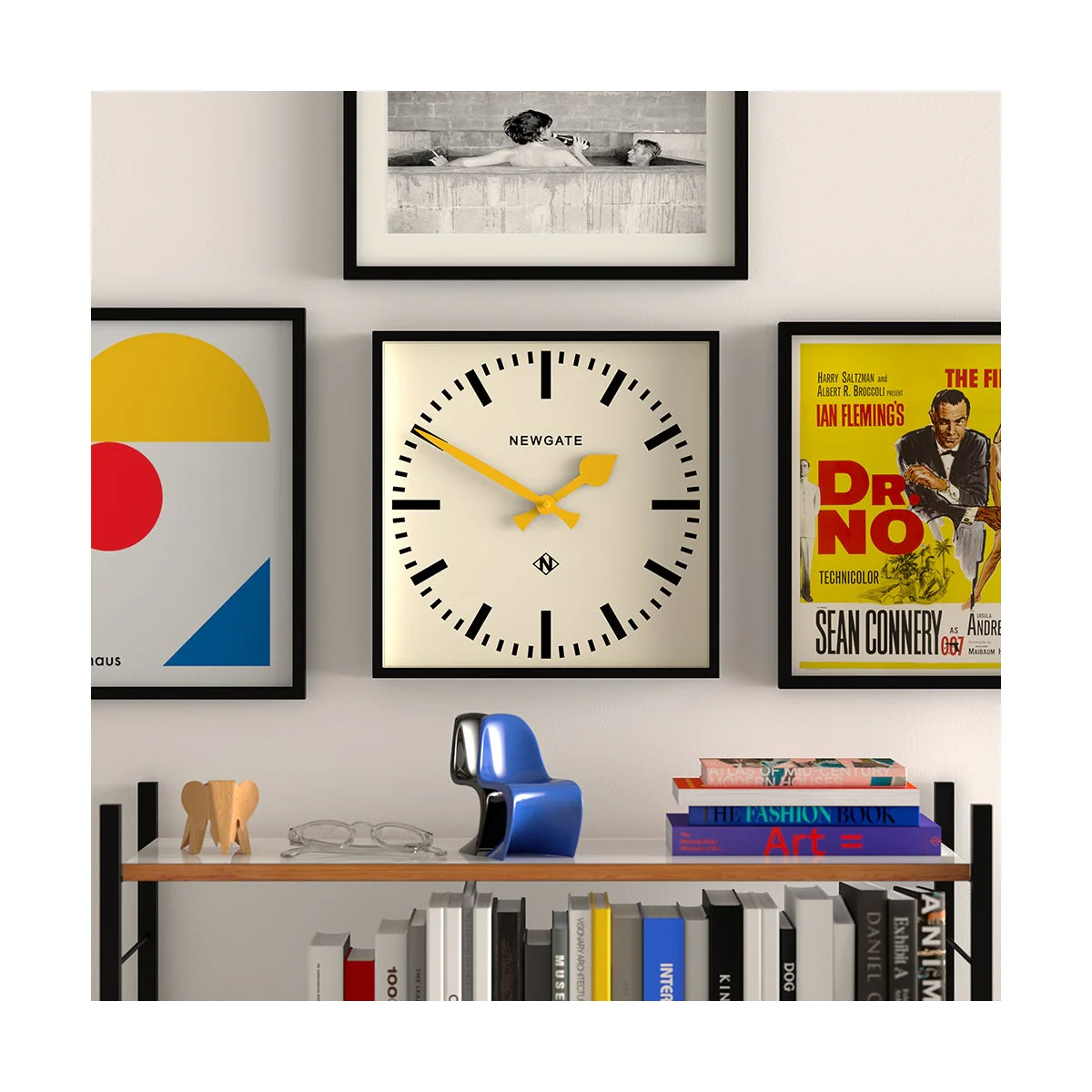 Newgate Number Five Railway Wall Clock in Black - Image 3