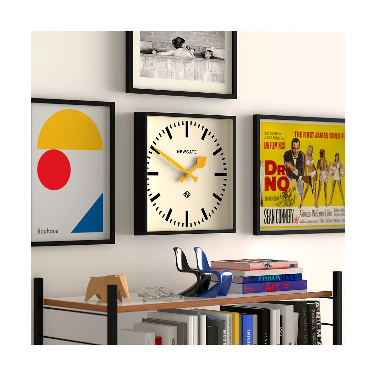 Newgate Number Five Railway Wall Clock in Black - Image 4