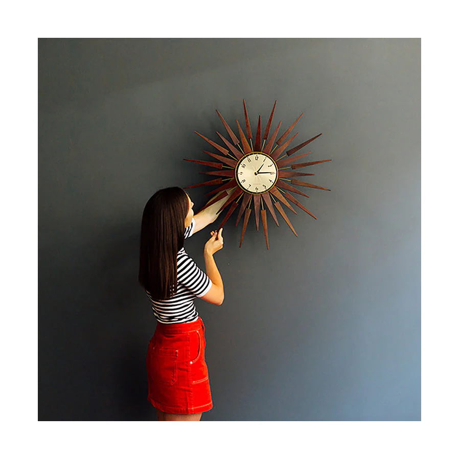 Newgate Pluto Wall Clock in Dark Wood - Image 3