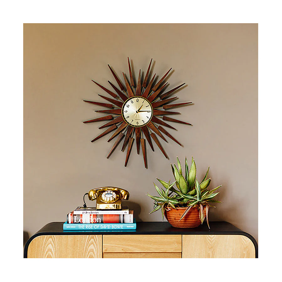 Newgate Pluto Wall Clock in Dark Wood - Image 4