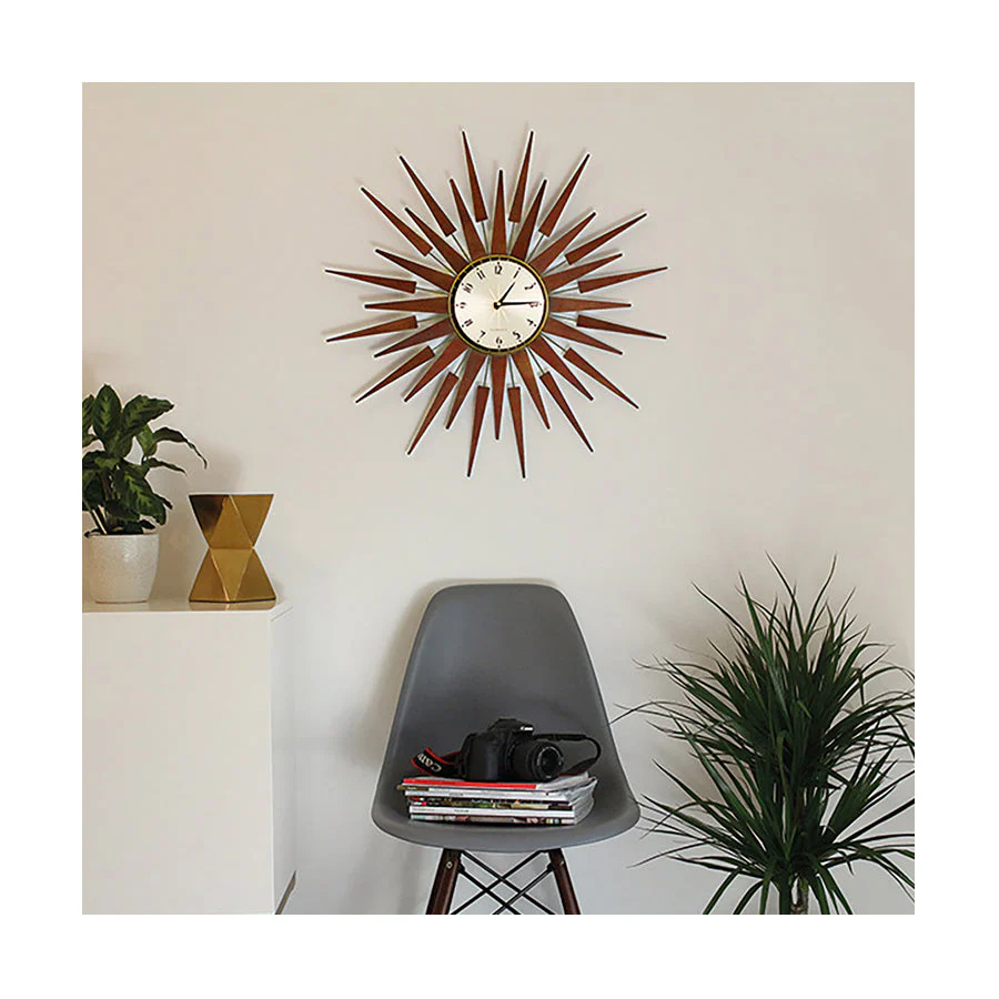 Newgate Pluto Wall Clock in Dark Wood - Image 5
