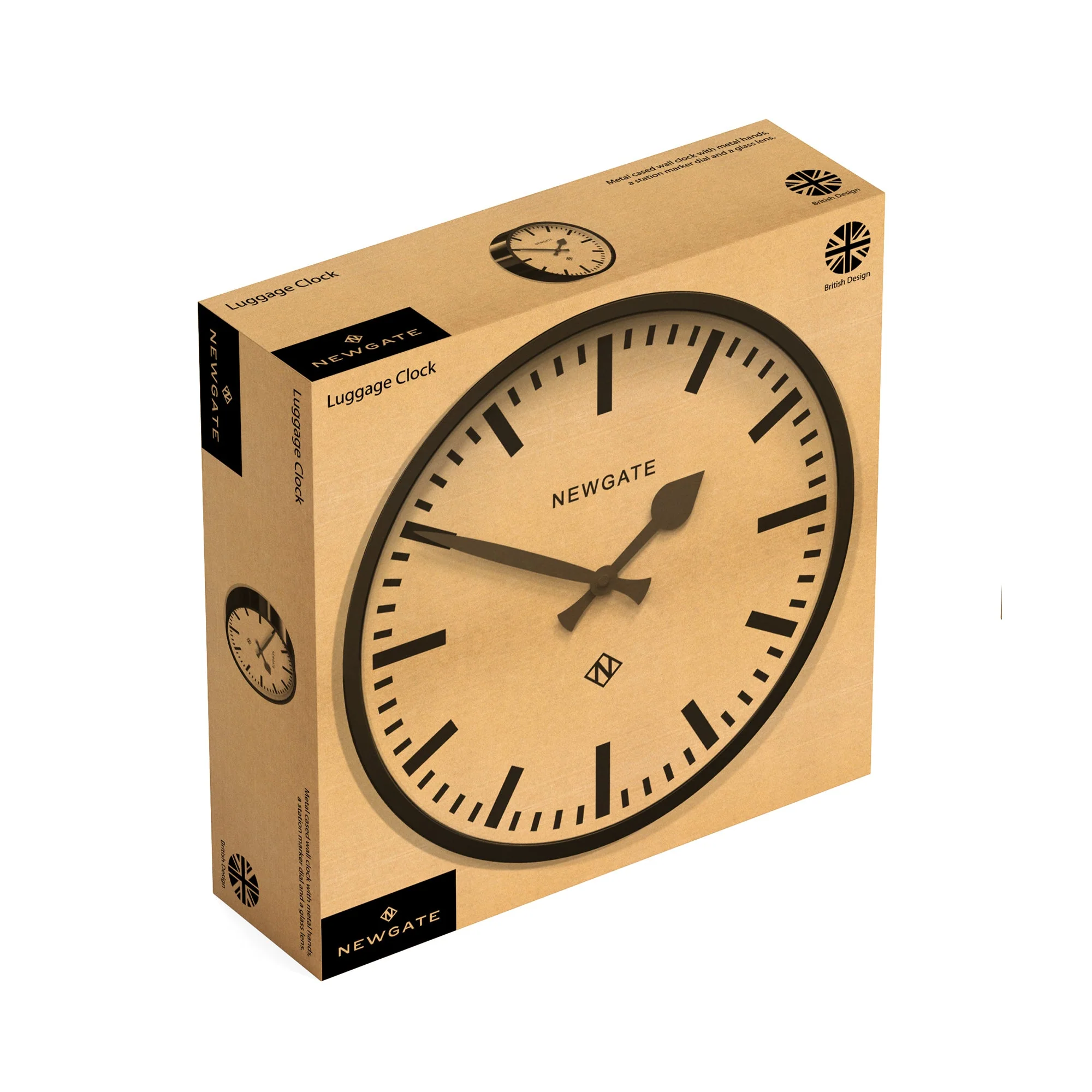 Newgate Luggage Wall Clock in Black - Image 7