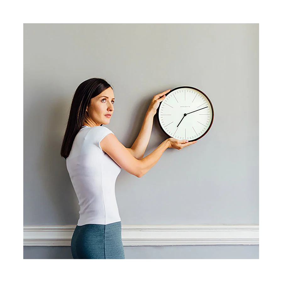 Newgate Mr Clarke Marker Wall Clock in Dark Wood - Image 3