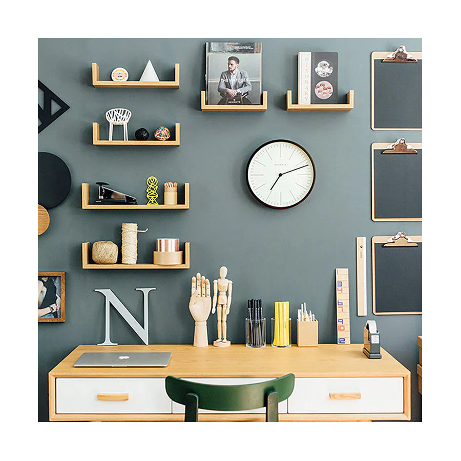 Newgate Mr Clarke Marker Wall Clock in Dark Wood - Image 4