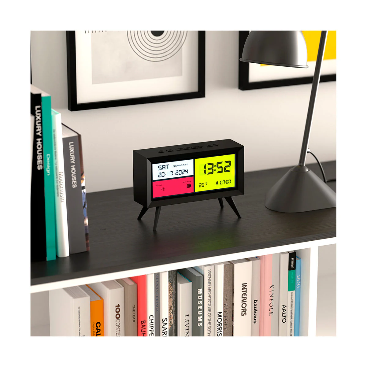 Newgate Spectronoma LCD Clock in Black - Image 11