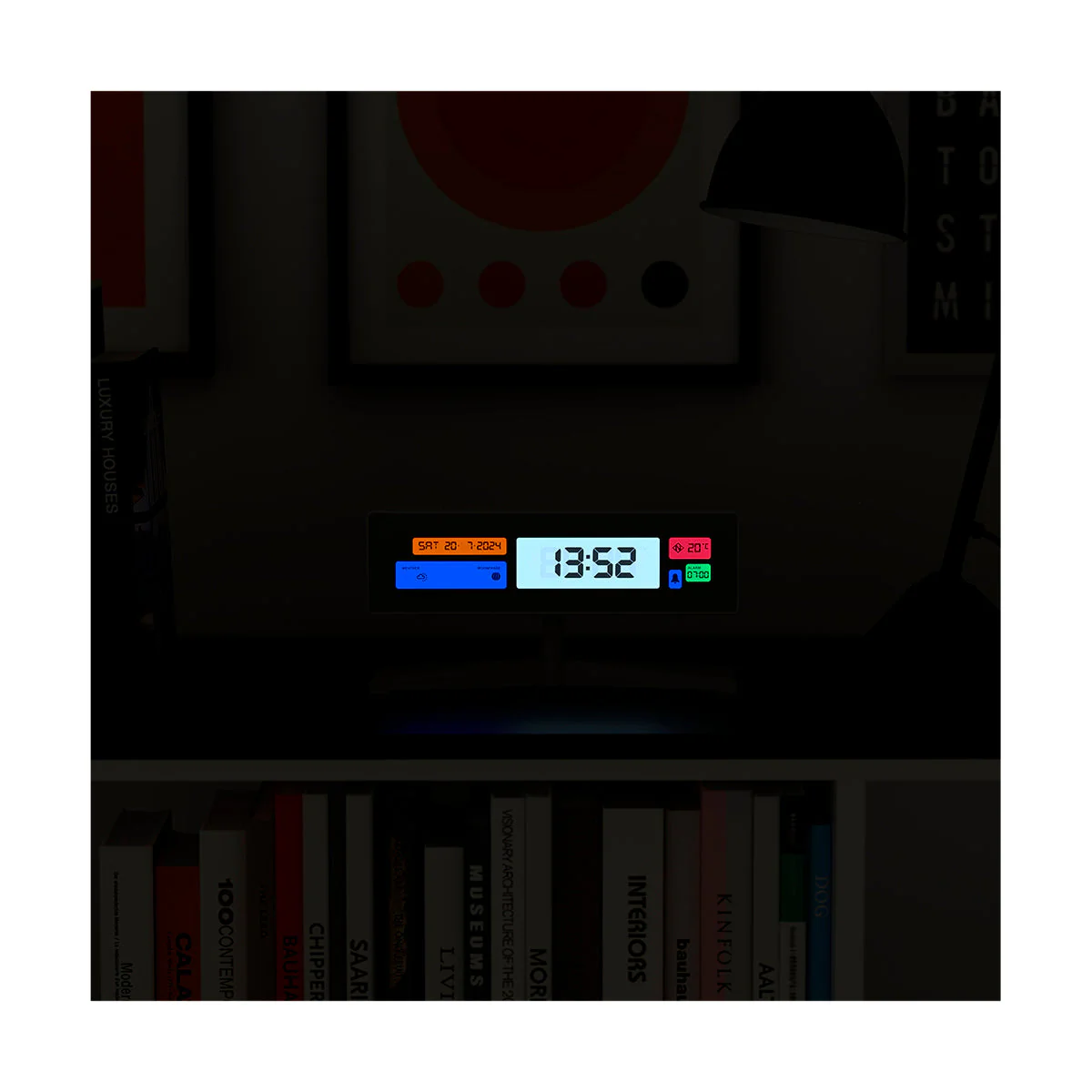 Newgate Supergenius LCD Clock in White - Image 10